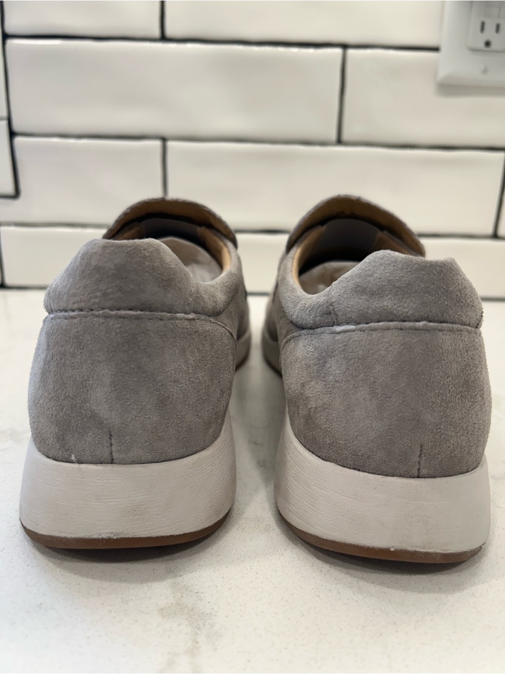 Dansko Clementine Slip-On Suede Leather Sneaker Light Grey - Picture 7 of 14